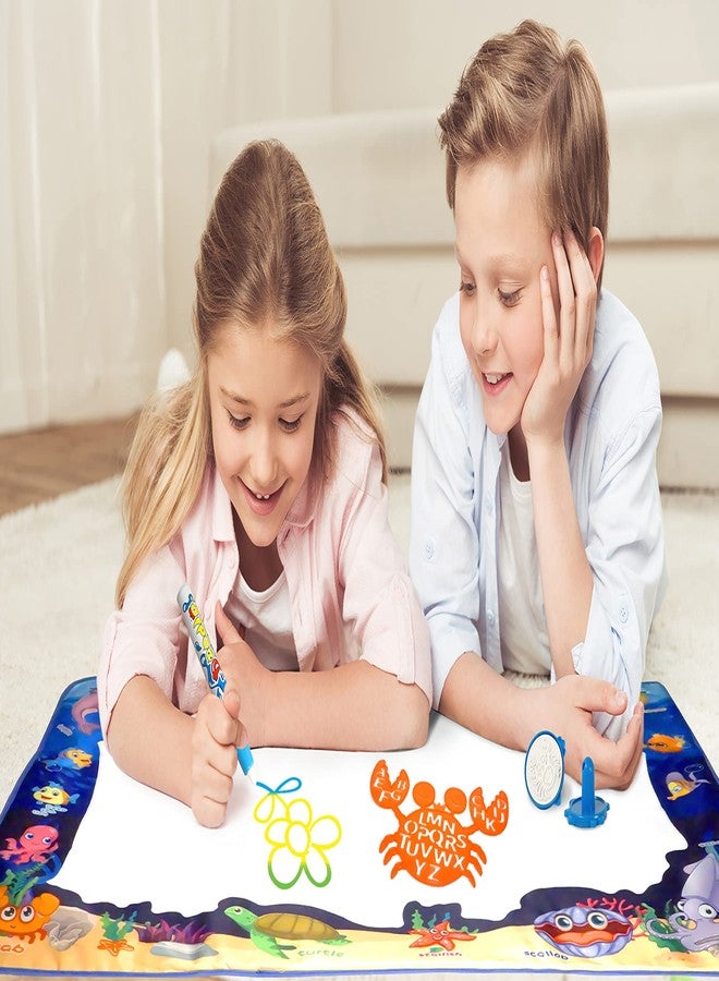 Tytan Tiles Under The Sea Doodle Mat, Self-Cleaning Mat, Water-Powered Magic Pens, Colors Disappear After 5-10 Minutes, Endless Doodling & Fun, Foldable, Creative Play, Imagination, Ages 3 and Up - Image 3